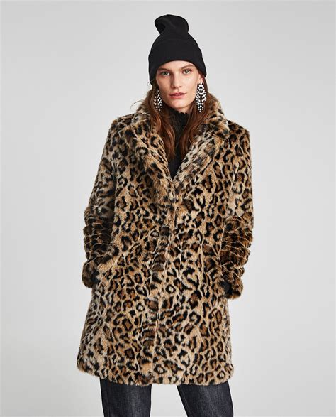 animal print long coat|zara leopard print coat.